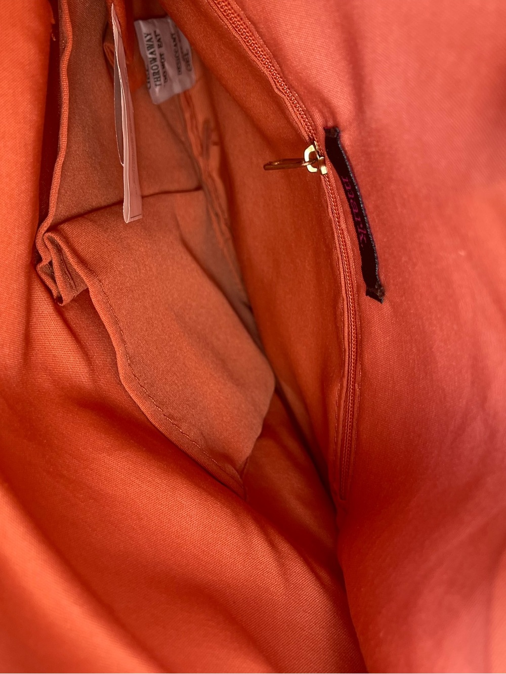 Mark’s Fold-Over Clutch Bag in Ombre Coral and Cream - Designer Plaque - Picture 5 of 7